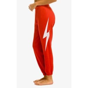 Aviator Nation Red Lightning Bolt Sweatpants
